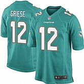 Nike Men & Women & Youth Dolphins #12 Bob Griese Green Team Color Game Jersey,baseball caps,new era cap wholesale,wholesale hats